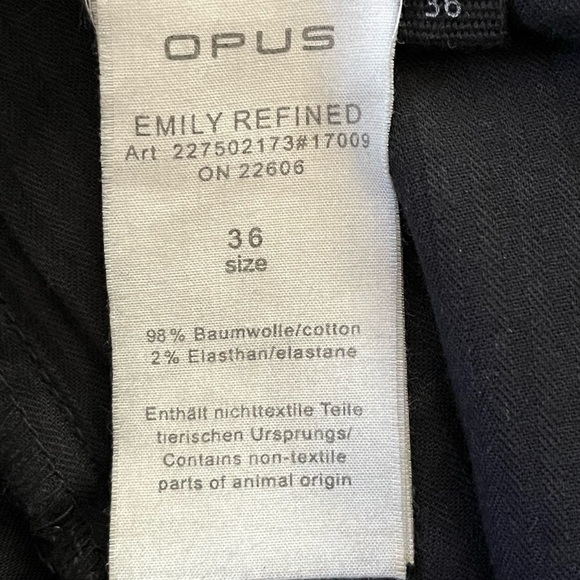 Opus Emily Refined Coated Black Jeans Skinny Fit Size Euro 36 US 6 Chic Moto - Picture 13 of 16